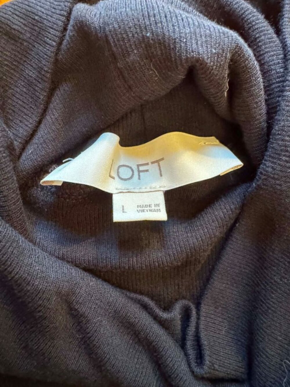 Loft Black Turtle Neck Large - Picture 3 of 3